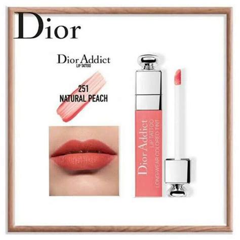 dior lip tattoo natural peach 251|dior addict lip tint.